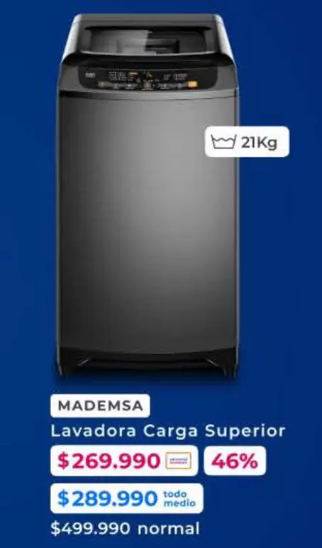 Mademsa - Lavadora Carga Superior