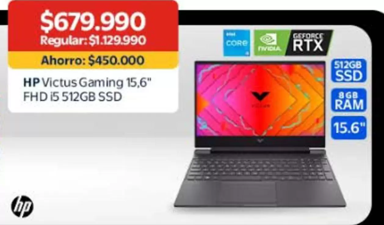 HP -  Victus Gaming 15.6" FHD 15 512GB SSD