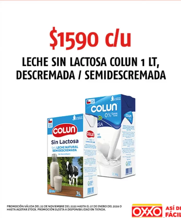 Colun - Leche Sin Lactosa / Semidescremada