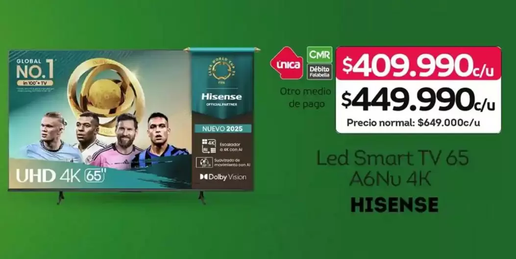 Hisense - Smart Tv 65 A6Nu 4K