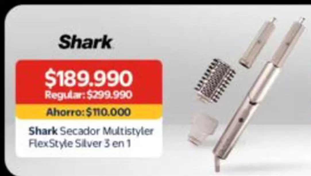 Shark Secador Multistyler FlexStyle Silver 3 En 1