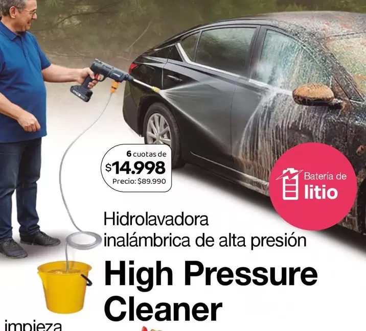 Hidrolvadora Inalámbrica De Alta Presion High Pressure Cleaner