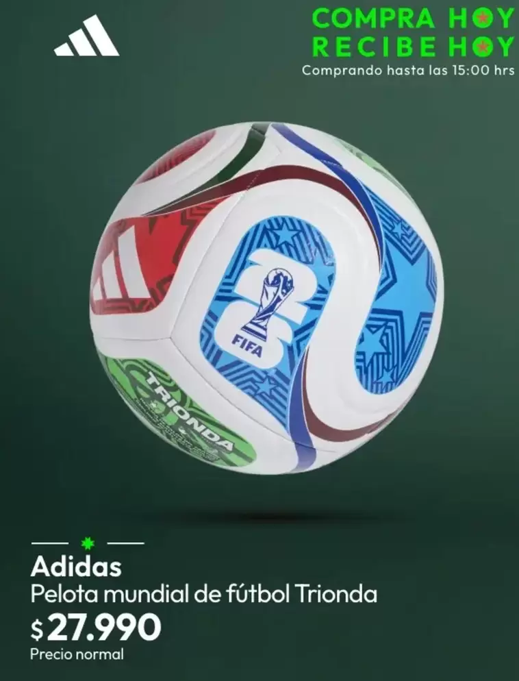 Adidas - Pelota Mundial De Futbol Trionda