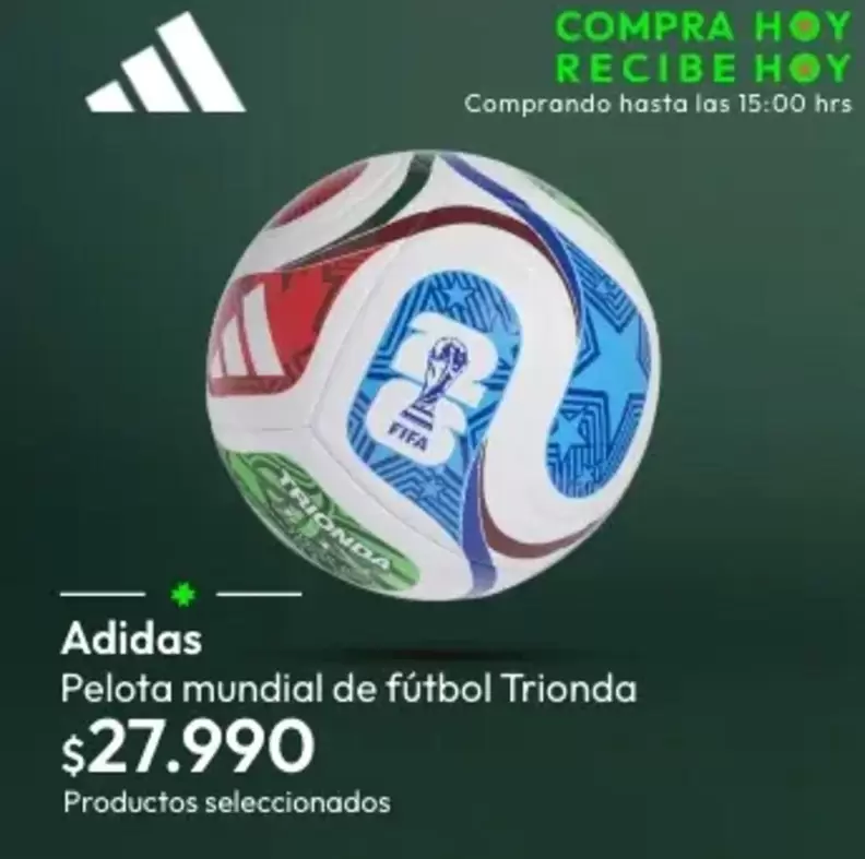 Adidas - Pelota Mundial De Futbol Trionda