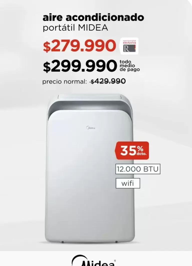 Midea - Aire Acondicionado Portátil