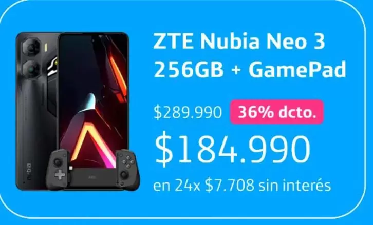 ZTE - Nubia Neo 3 256gb + Gamepad