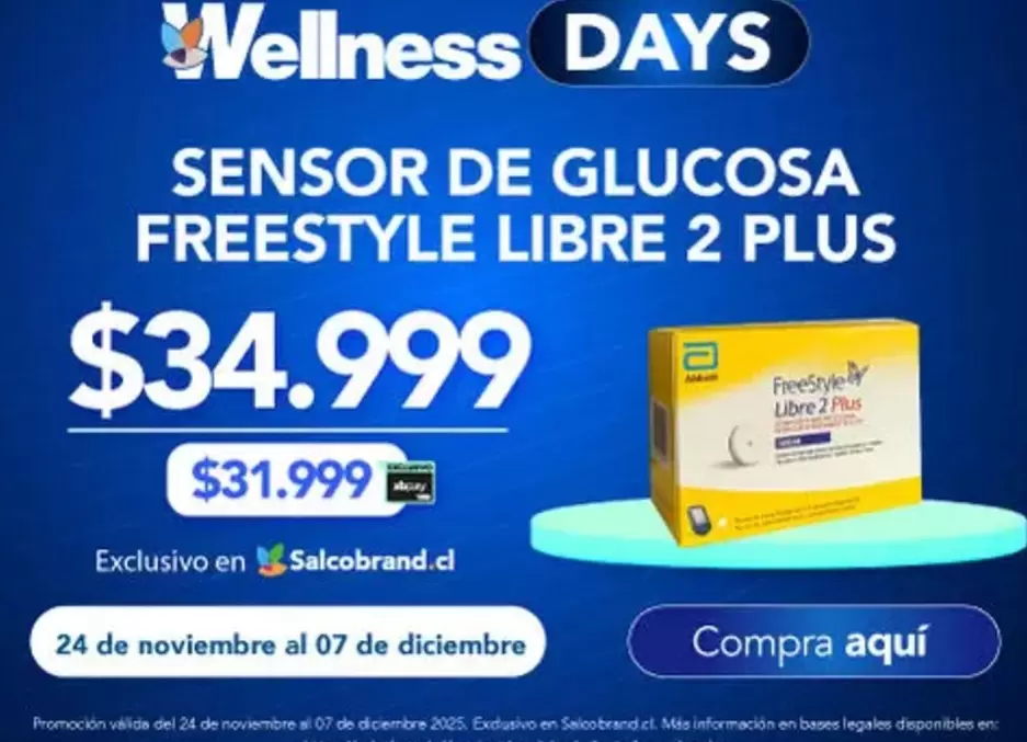 FreeStyle - Sensor De Glucosa Freestyle Libre 2 Plus