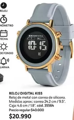 Metal - Reloj Digital Kiss