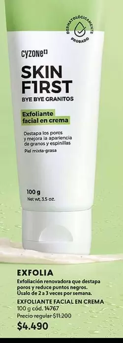 Cyzone - Exfoliante Facial En Crema