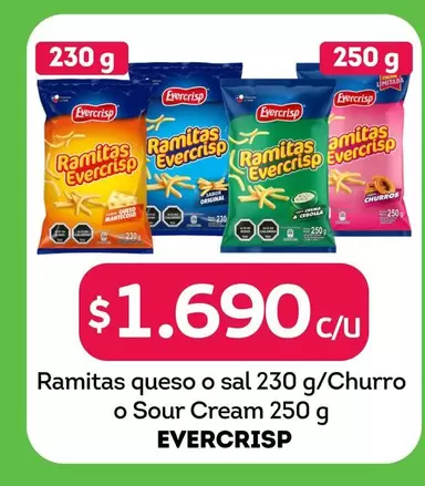 Evercrisp - Ramitas Queso O Sal G/Churro O Sour Cream