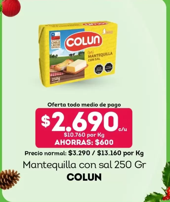 Colun - Mantequilla Con Sal
