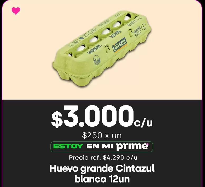 Huevo Grande Blanco 12un