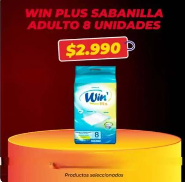 Win Plus Sabanilla Adulto 8 Unidades