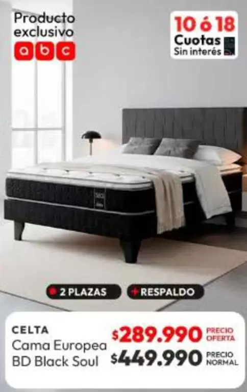 Celta - Cama Europea Bd Black Soul