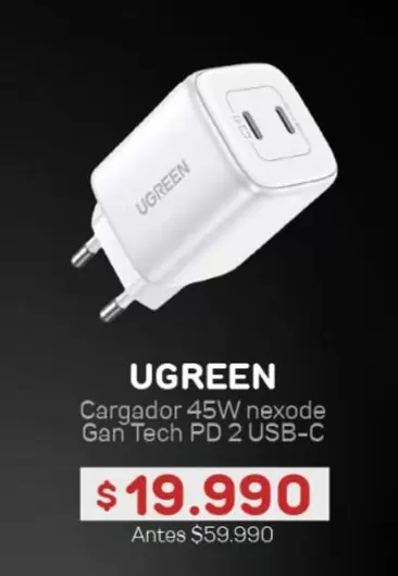 Cargador 45w Nexode Gan Tech Pd 2 Usb-c