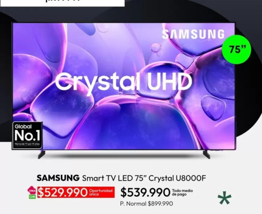 Samsung - Smart Tv Led 75" Crystal U8000F