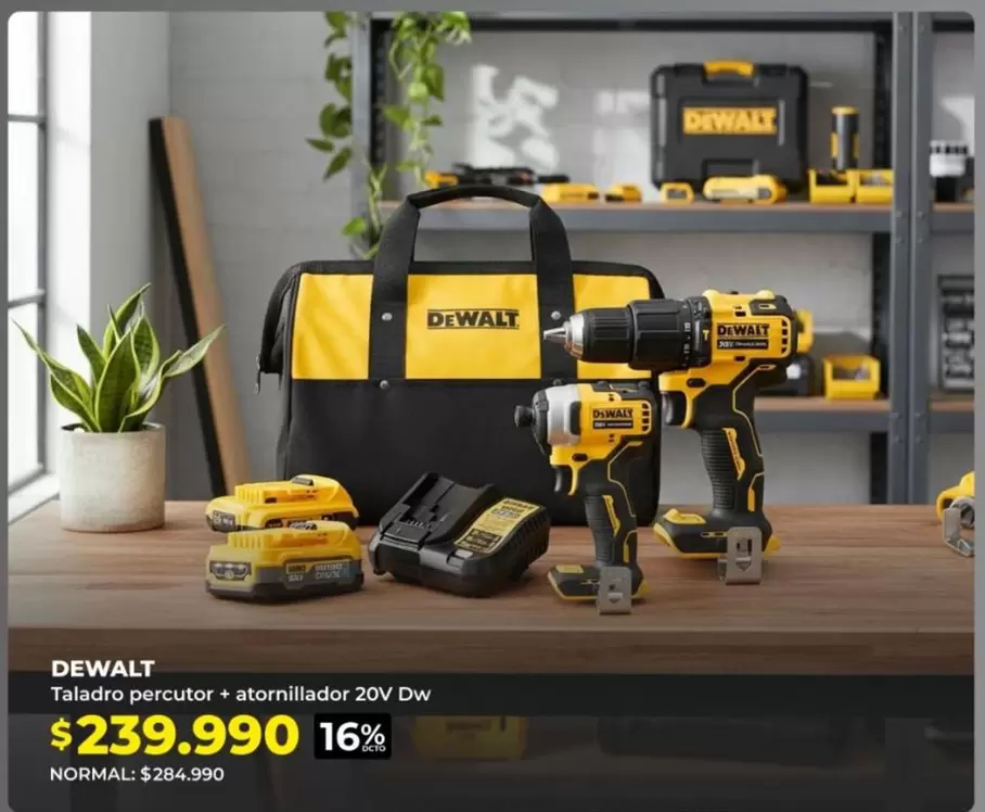 Dewalt - Taladro Percutor + Atomilidor 20V DW