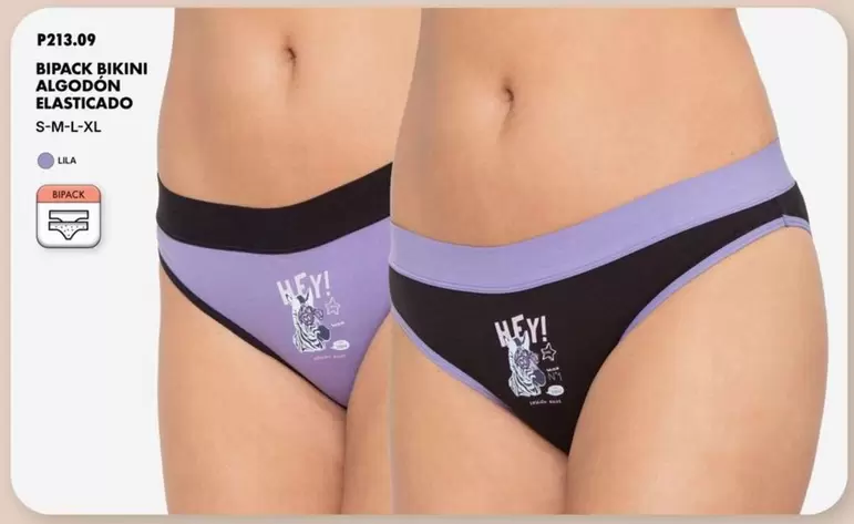 Bipack Bikini Algodon Elasticado