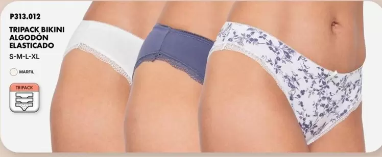 Triprack Bikini Algodon Elasticado