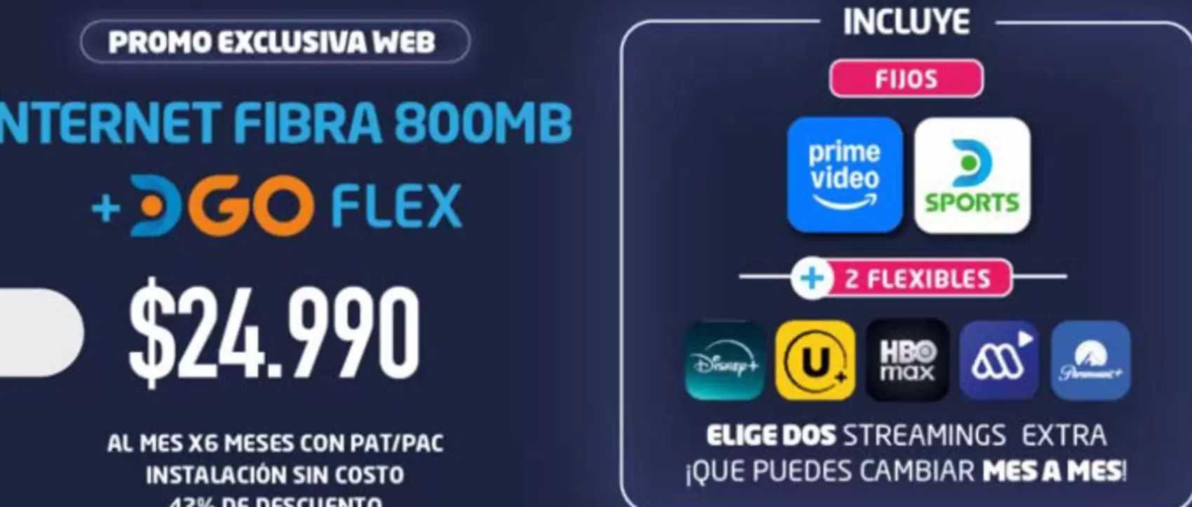 Flex - Internet Fibra 800mb