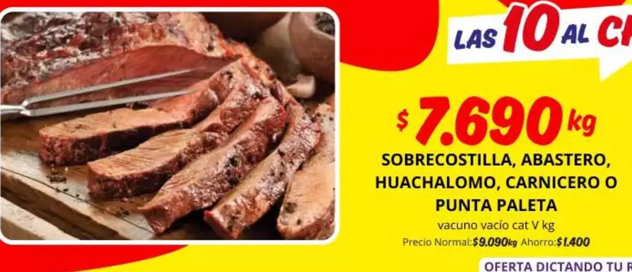 Cat - Sobrecostilla, Abastero, Huachalomo, Carnicero O Punta Paleta