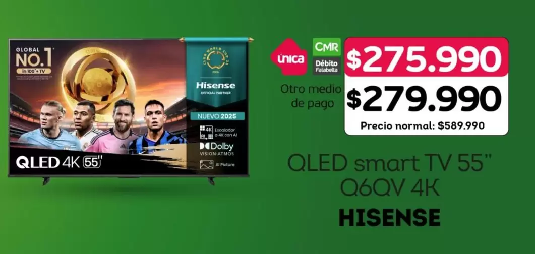 Hisense - Qled Smart Tv 55 Q60v 4k