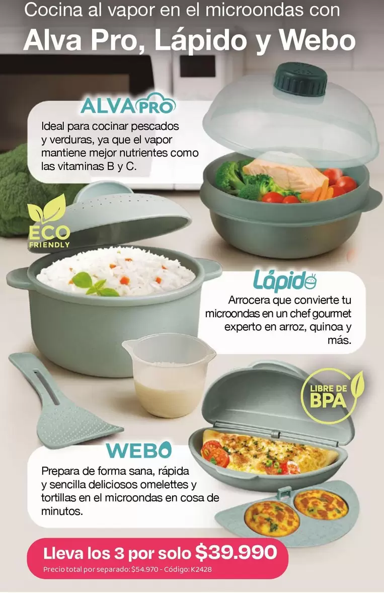Ideal - Cocina Al Vapor En El Microondas Con Alva Pro, Lapido Y Webo