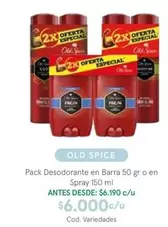 Old Spice - Pack Desodorante En Barra