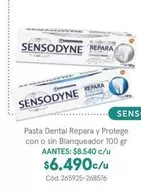 Sensodyne - Pasta Dental Repara Y Protege Con O Sin Blanqueador