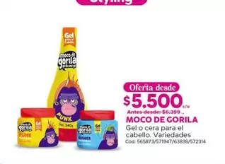 Moco De Gorila - Gel Cera Para El Cabello