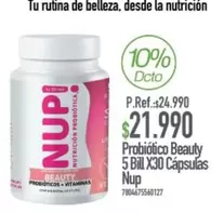 Probiótico Beauty 5 Bill X30 Capsulas