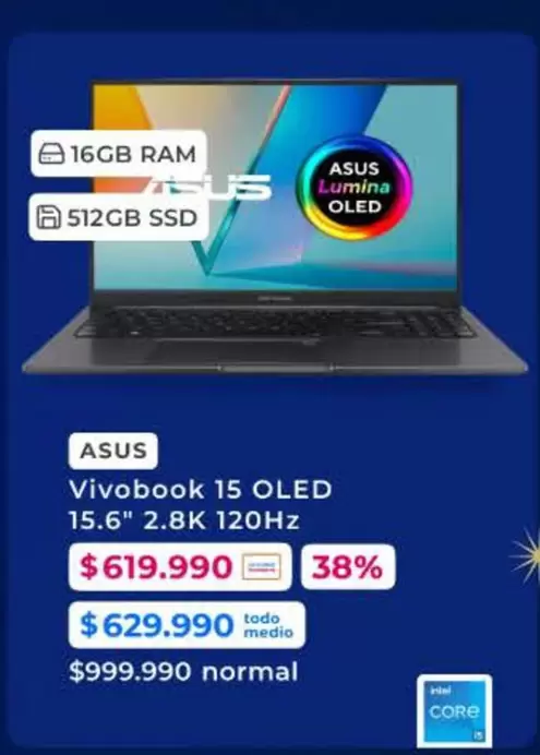 Asus - Vivobook 15 Oled 15.6" 2.8k 120hz