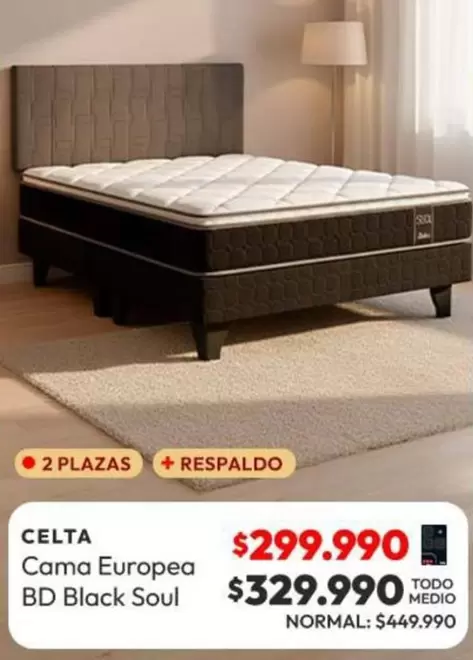 Celta - Cama Europea Bd Black Soul