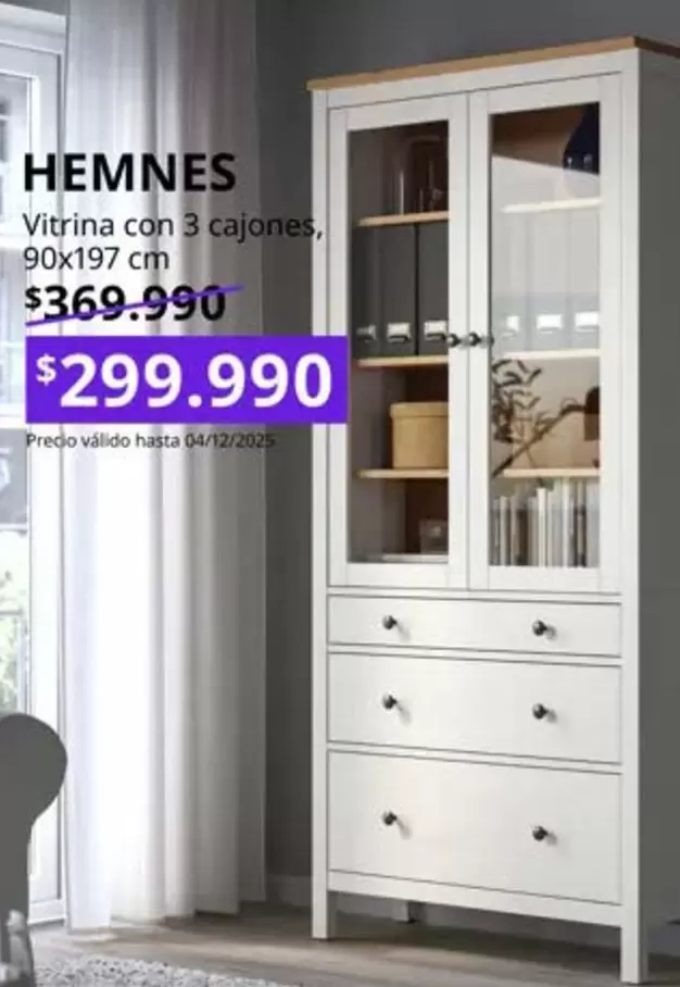 Vitrina Con 3 Cajones