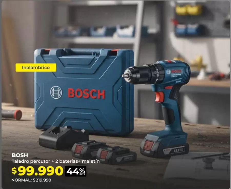 Bosch - Taladro Percutor + 2 Baterias Maletin