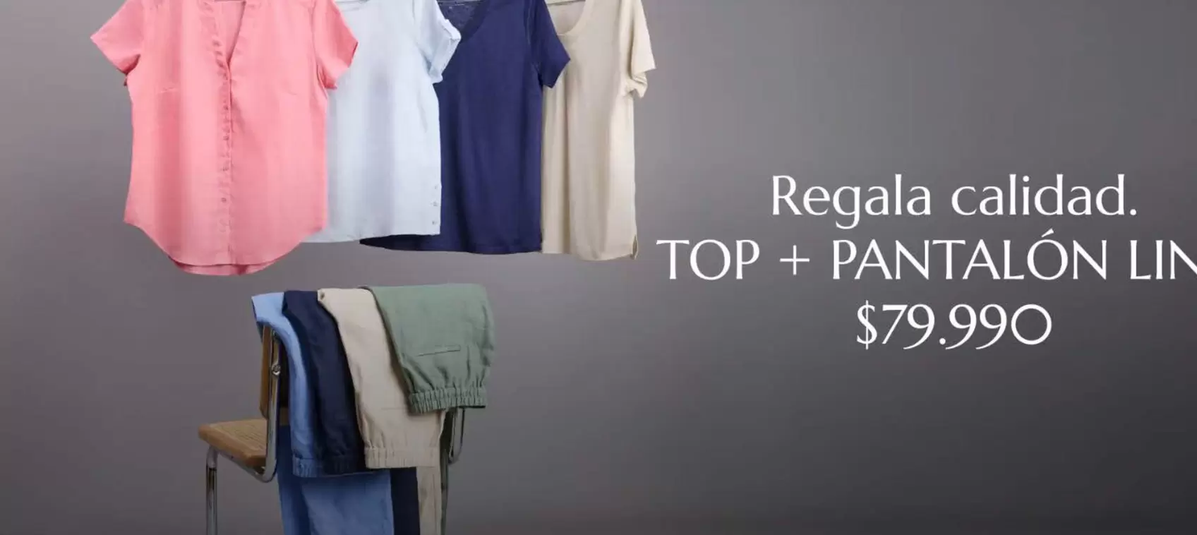 Regala Calidad. Top + Pantalon Lin