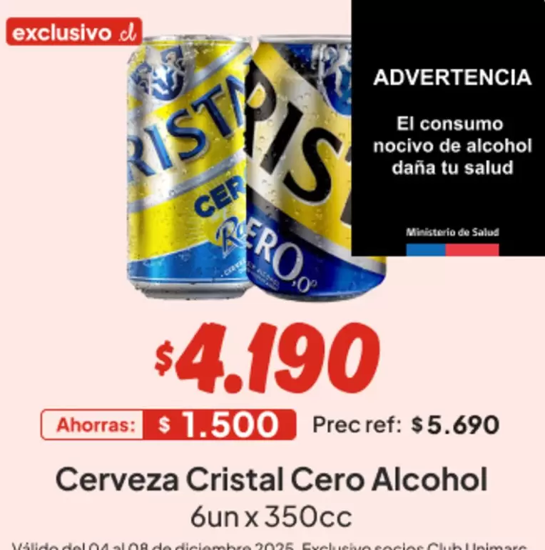 Cristal - Cerveza  Cero Alcohol