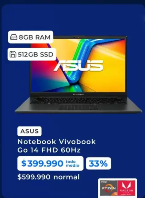 Asus - Notebook Vivobook Go 14 Fhd 60hz