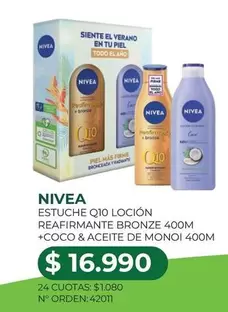 Nivea - Estuche Q10 Locion Reafirmante Bronze 400m + Coco & Aceite De Monoi 400m