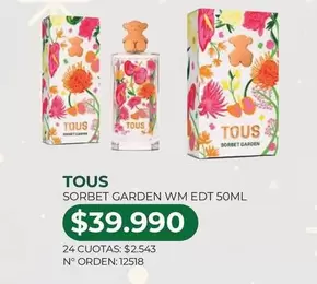Tous - Sorbet Garden Wm Edt