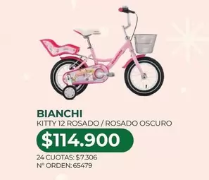 Bianchi - Kitty 12 Rosado / Rosado Oscuro