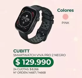 Cubicat - Smartwatch Viva Pro 2 Negro