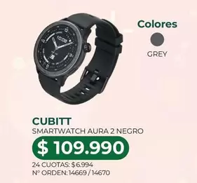Cubicat - Smartwatch Aura 2 Negro