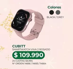 Cubicat - Smartwatch Viva 2 Rosado