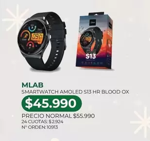 Smartwatch Amoled S13 Hr Blood Ox