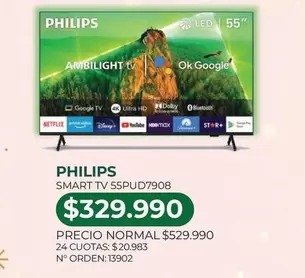 Philips - Smart Tv 55pud7908