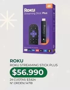 Roku -  Streaming Stick Plus