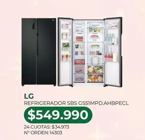 LG - Refrigerador Sbs Gs51mpd.ahbpecl
