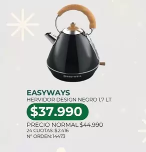 Easyways - Hervidor Design Negro