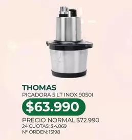 Thomas - Picadora 5 Lt Inox 9050i
